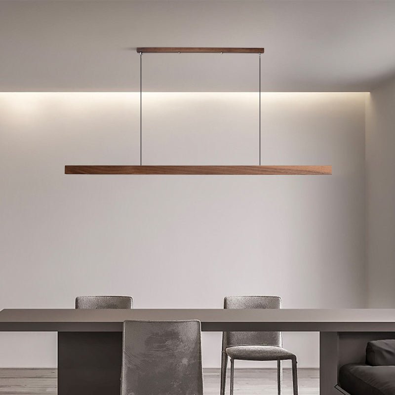 Industrial Wooden Beam Chandelier — Michelin-Starred Restaurant Ambiance