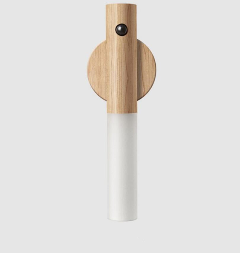 Lampe de Bureau à Détection de Mouvement — Bois & Verre