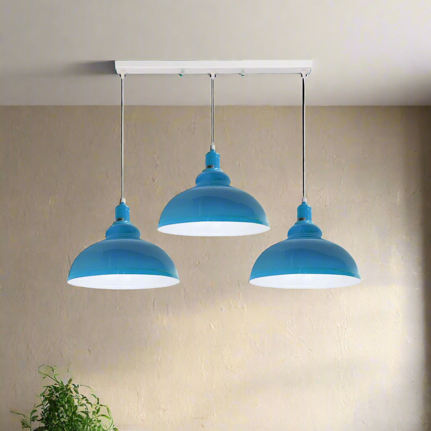 Suspension Trilight Vintage – Lustre 3 Branches Réglables Style Rétro