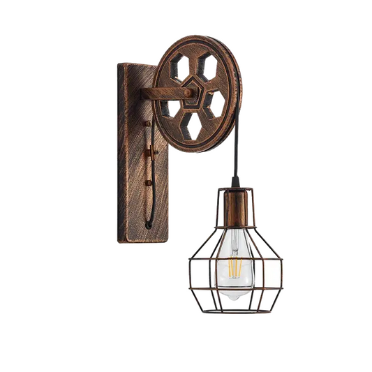 Applique Murale Industrielle Vintage — Charme Rustique & Élégance Bronze