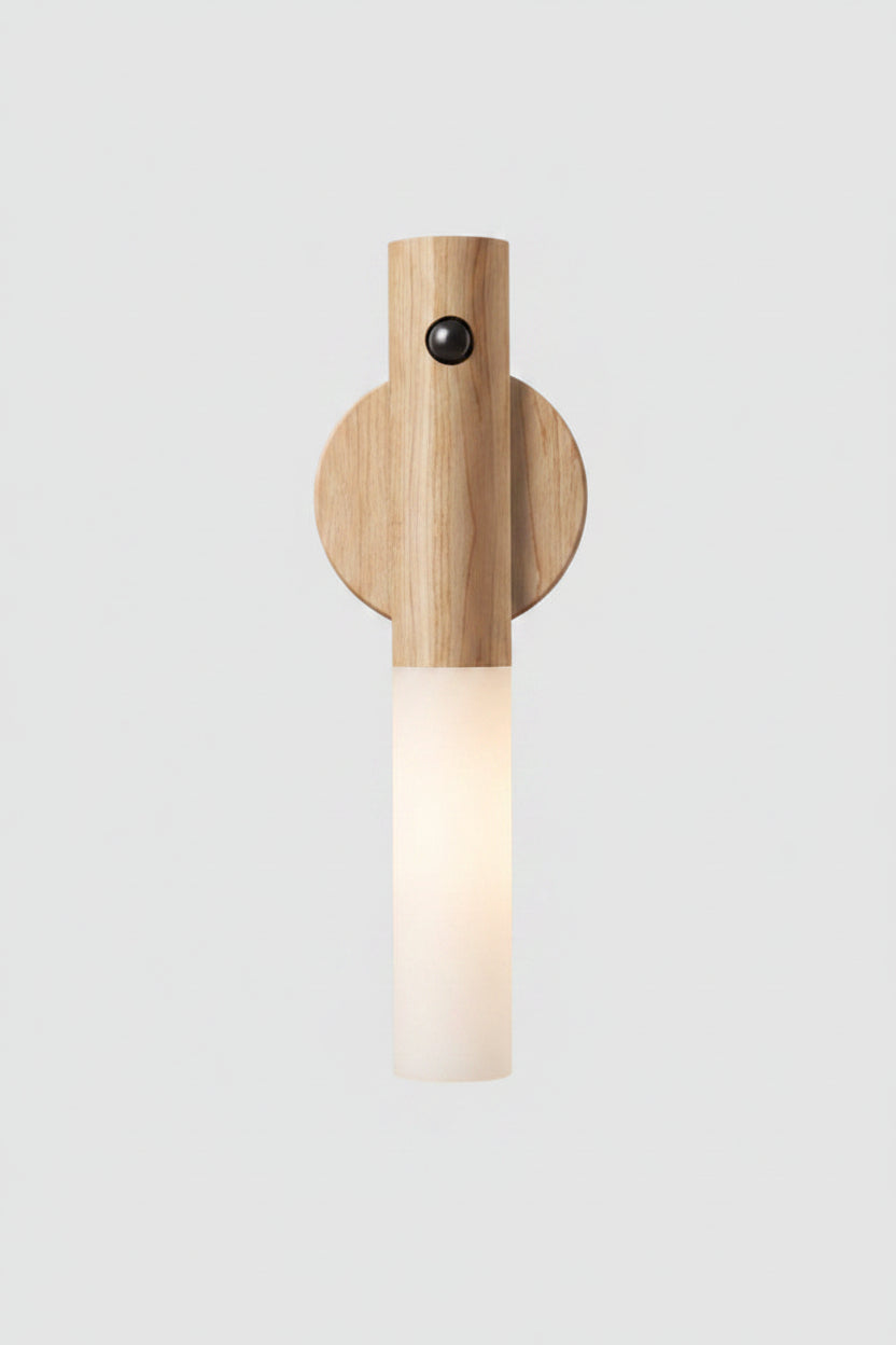Lampe de Bureau à Détection de Mouvement — Bois & Verre