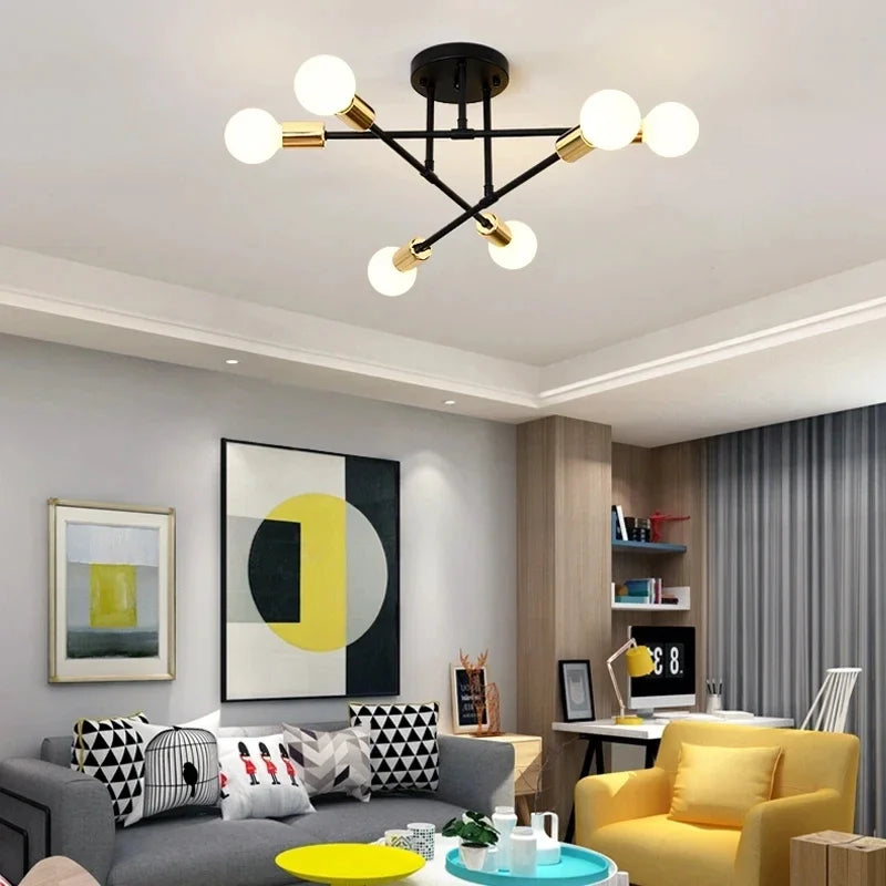 Lustre LED Moderne — Suspension Élégante Métal & Acrylique