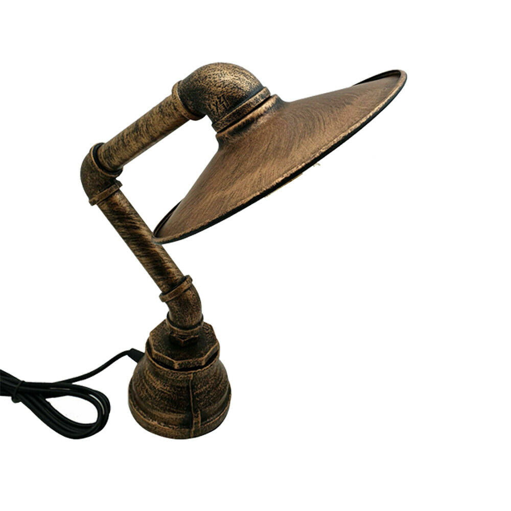 Lampe de Table Industrielle Steampunk – Éclairage Vintage Tuyauterie Métal
