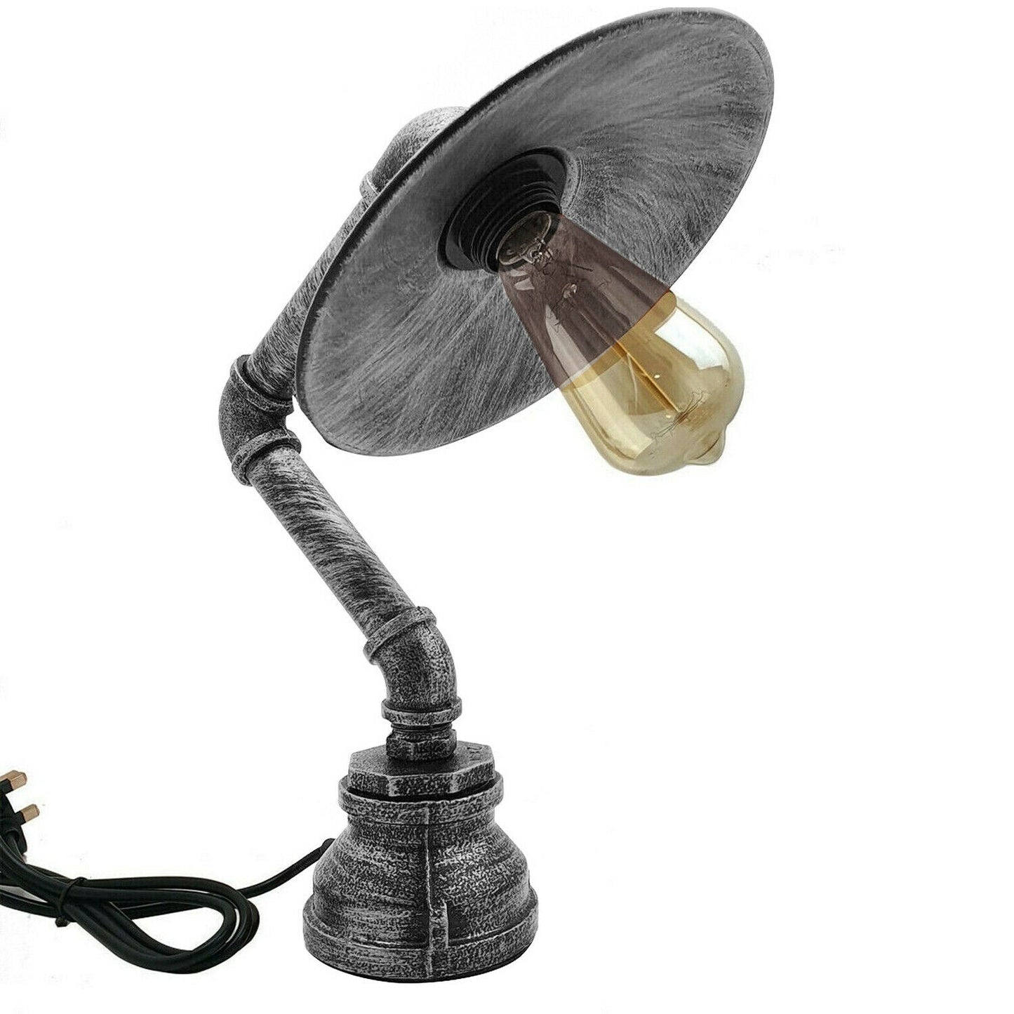 Lampe de Table Industrielle Steampunk – Éclairage Vintage Tuyauterie Métal