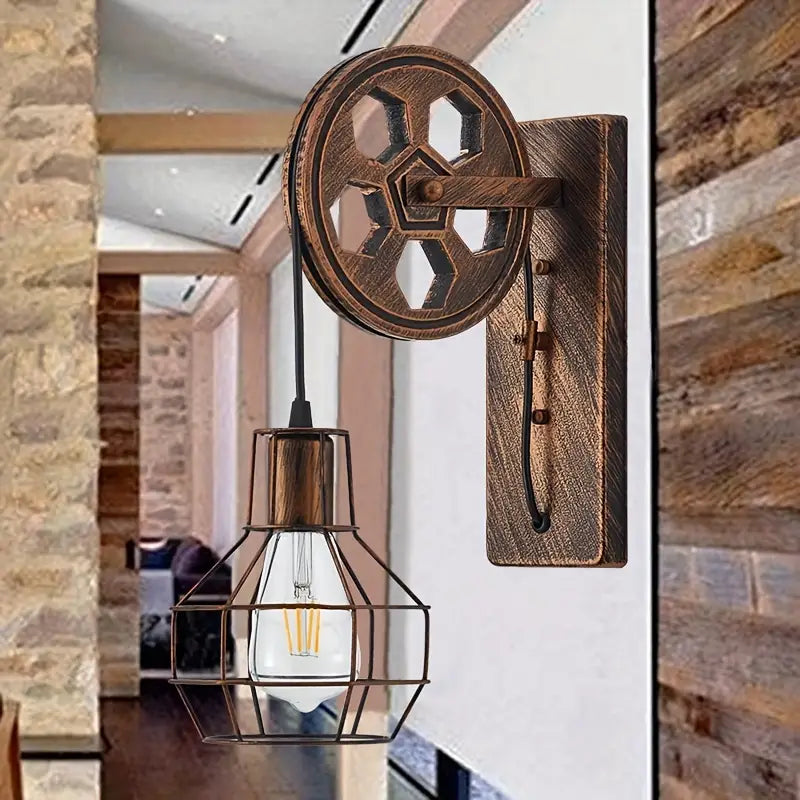 Applique Murale Industrielle Vintage — Charme Rustique & Élégance Bronze