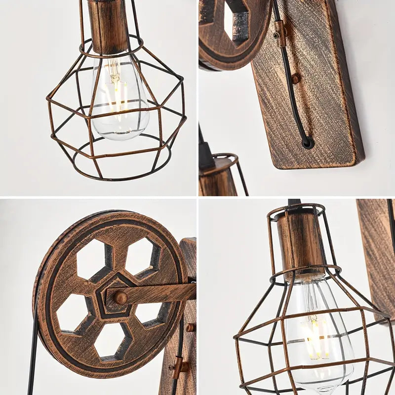 Applique Murale Industrielle Vintage — Charme Rustique & Élégance Bronze