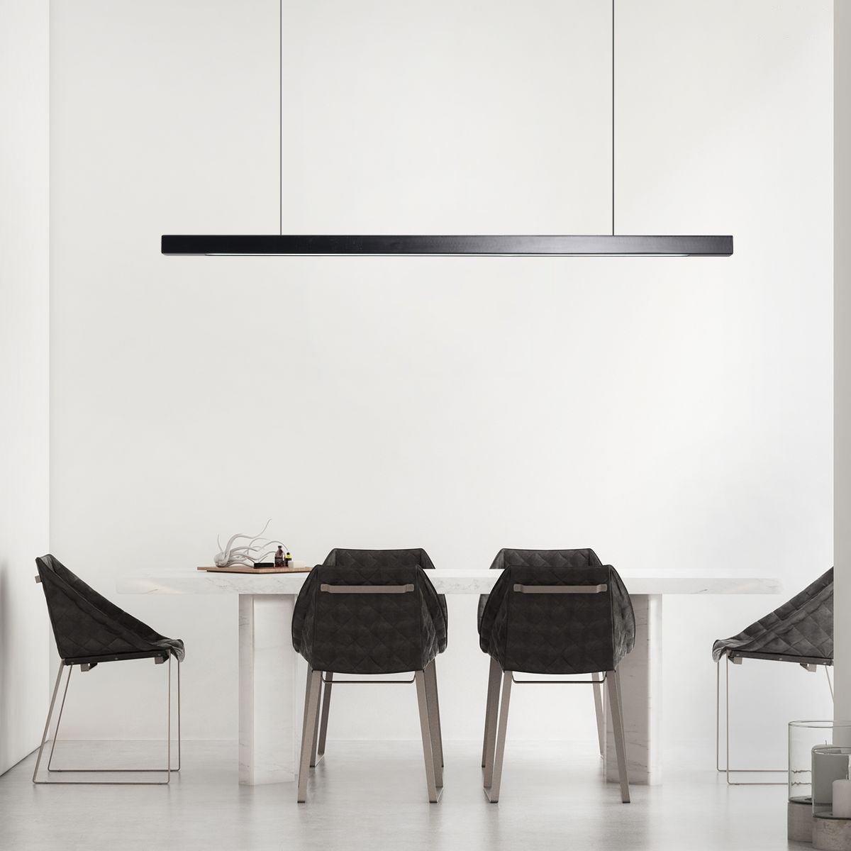 Industrial Wooden Beam Chandelier — Michelin-Starred Restaurant Ambiance